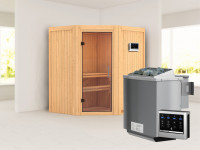 Sauna Systemsauna Taurin, inkl. 4,5 kW Bio-Ofen mit externer Steuerung