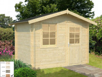 Gartenhaus Blockbohlenhaus Klara 4,7 m² 28 mm braun tauchimprägniert