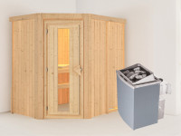 Sauna Systemsauna Carin, inkl. 4,5 kW Ofen mit integrierter Steuerung
