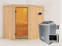 Sauna Systemsauna Carin, inkl. 4,5 kW Ofen mit externer Steuerung