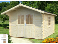Gartenhaus Blockbohlenhaus Sally 10,2 m² 44 mm naturbelassen