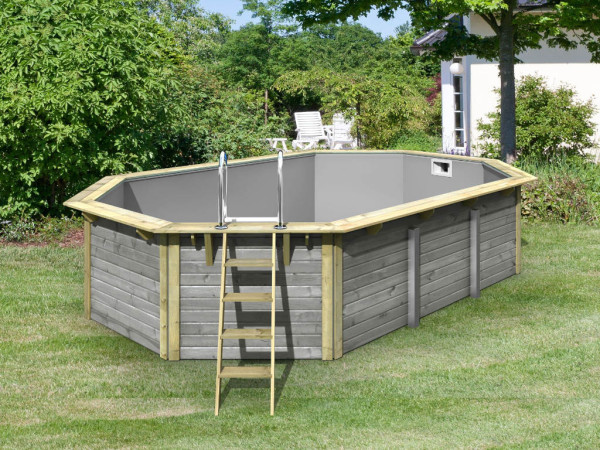 Holzpool Modell 4X 38 mm Wassergrau SPARSET Zubehöre