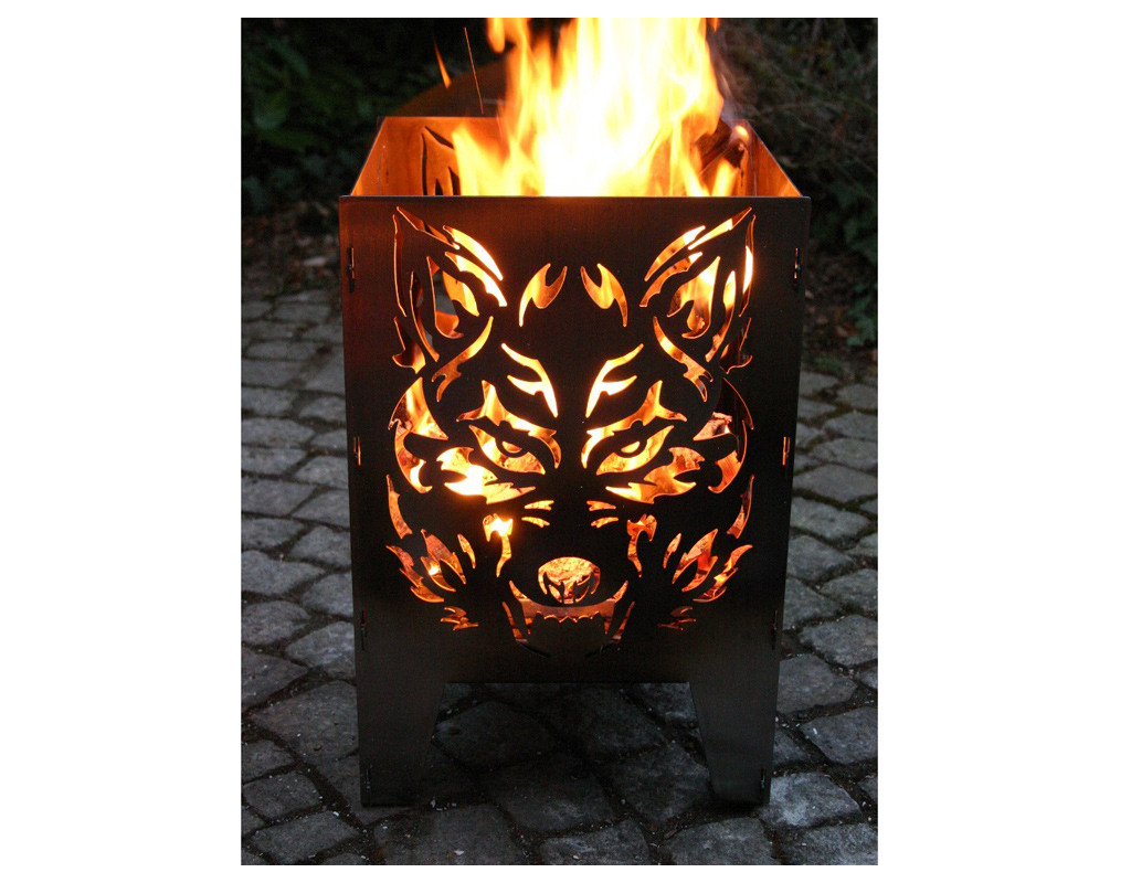 Feuerkorb WOLF XXL Stahl Feuerkörbe & Feuerschalen Gartenmöbel