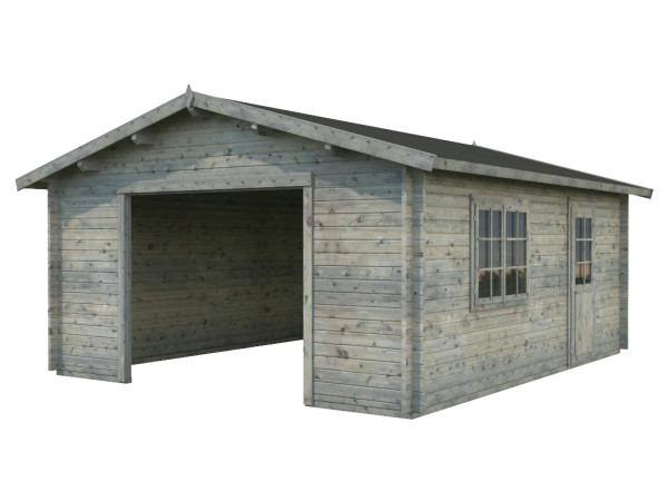 Garage Roger 27,7 m² ohne Tor 70 mm grau tauchimprägniert