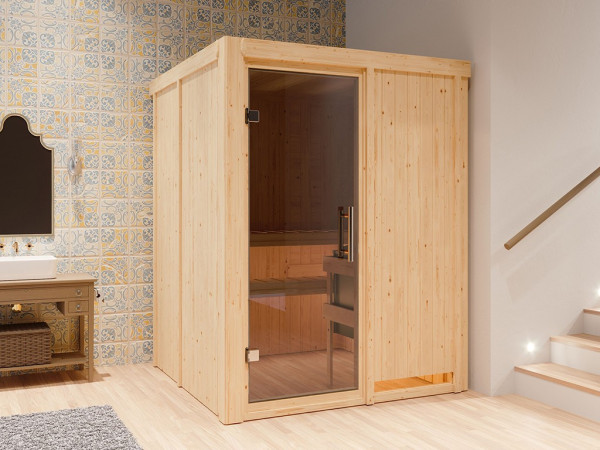 Sauna Systemsauna Norin, inkl. 9 kW Ofen mit externer Steuerung