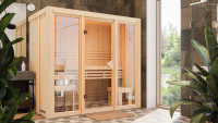 Sauna Elementsauna Paradiso 2 SPARSET inkl. 3,6 kW Saunaofen mit integrierter Steuerung