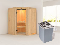 Sauna Systemsauna Asmada, inkl. 4,5 kW Ofen mit integrierter Steuerung