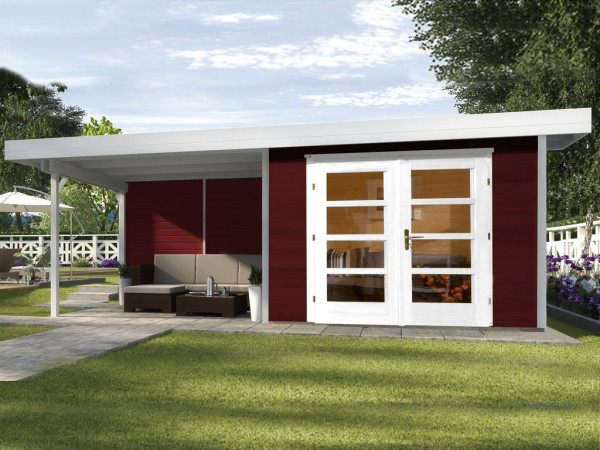 Gartenhaus Designhaus 126 B Gr. 2 28 mm schwedenrot