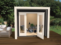 Gartenhaus Designhaus 263 Gr. 1 28 mm anthrazit lasiert