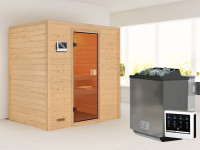 Sauna Massivholzsauna Sonja, inkl. 9 kW Bio-Ofen mit externer Steuerung