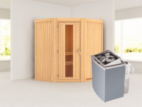 Sauna Systemsauna Taurin, inkl. 4,5 kW Ofen mit integrierter Steuerung