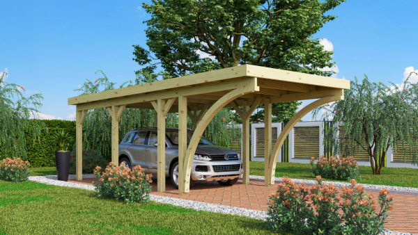 Carport Einzel 2 CLASSIC inkl. 2 Einfahrtsbögen