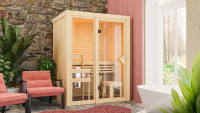 Sauna Elementsauna SPARSET Paradiso 1 inkl. 3,6 kW Bio Saunaofen mit ext. Steuerung