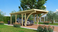 Carport Einzel 2 CLASSIC inkl. 2 Einfahrtsbögen