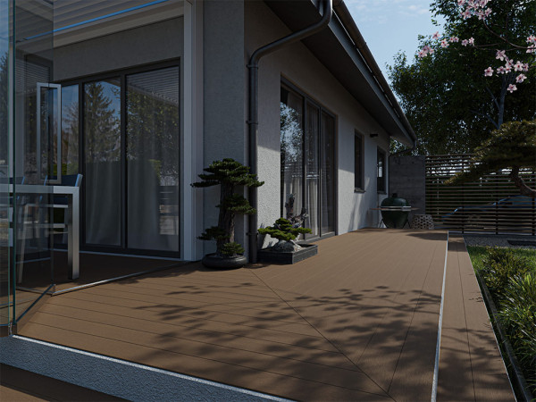 Terrassendielen WPC Premium dunkelbraun