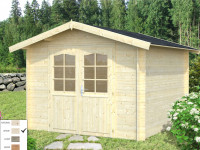 Gartenhaus Blockbohlenhaus Lotta 7,3 m² 28 mm transparent tauchimprägniert