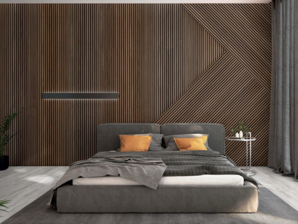 Akustikpaneele SilentDesign Nussbaum Havel 300 cm