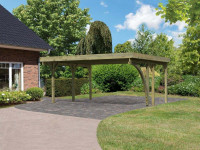 Carport Doppel 1 CLASSIC inkl. Einfahrtsbogen, inkl. 0,5 mm Stahldachplatte