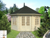 Pavillon Hanna 14,1 m² grau tauchimprägniert