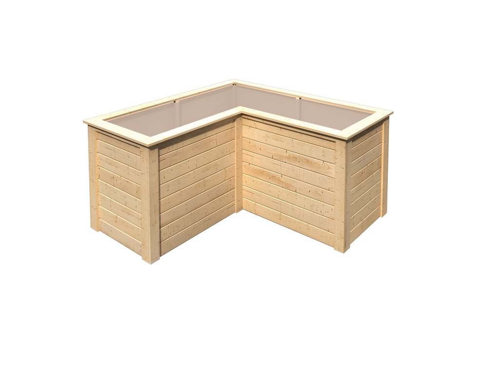 Hochbeet L Form 28 mm naturbelassen Hochbeete Gewächshäuser