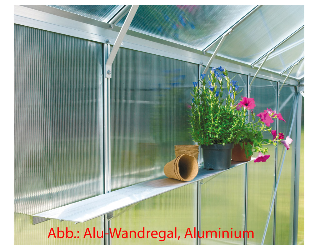 Gewächshaus Zubehör AluminiumWandregal, dunkelgrün Gewächshaus