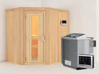 Sauna Systemsauna Carin, inkl. 4,5 kW Bio-Ofen mit externer Steuerung