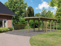 Carport Einzel 3 CLASSIC inkl. Einfahrtsbogen, inkl. 0,5 mm Stahldachplatte