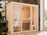 Elementsauna 68 mm Paradiso 2 SPARSET inkl. 3,6 kW P&P Saunaofen und ext. Steuerung