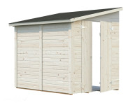 Gerätehaus Anlehnhaus Mia 3,4 m² 16 mm naturbelassen