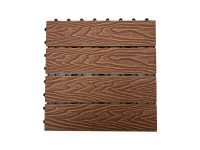 WPC-Terrassenfliese braun Holzoptik