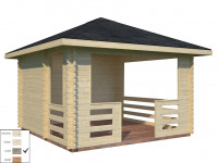 Pavillon Julie 10,5 m² grau tauchimprägniert