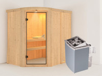 Sauna Systemsauna Lavea, inkl. 4,5 kW Ofen mit integrierter Steuerung