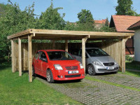 Flachdach-Doppelcarport 618 Gr. 1, ohne Dachplatten