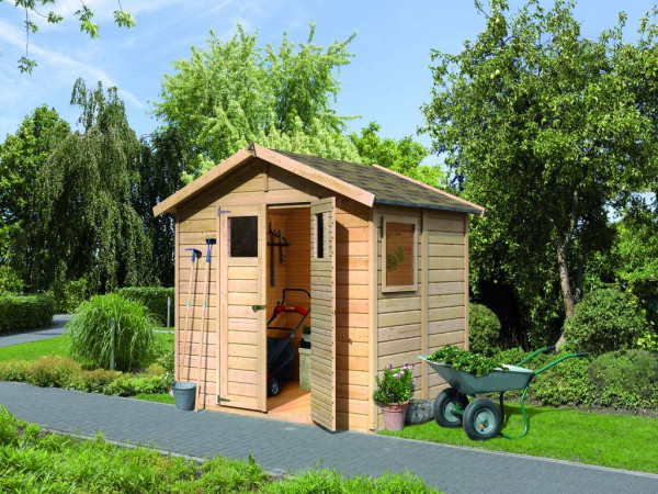 Gartenhaus Gerätehaus Dalin 1 ECO 14 mm naturbelassen