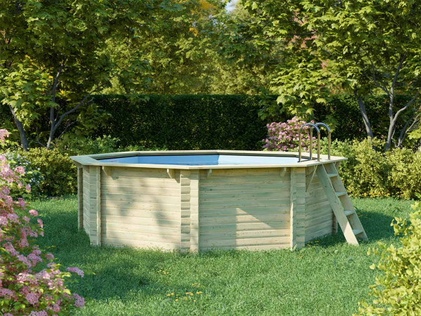 Holzpool Modell 1 A 38 mm SPARSET Terrasse und Zubehöre