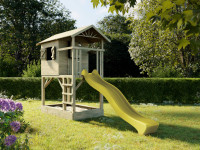 Stelzenhaus Tree Hut mit Sandkasten KDI inkl. Rutsche gelb