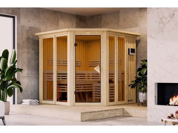 Sauna Airi SET mit Ofen 9 kW, Bio externer Steuerung