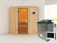 Sauna Systemsauna Larin, inkl. 9 kW Ofen mit externer Steuerung