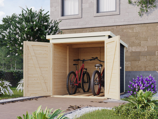 Bikebox Fahrradgarage 3 19 mm terragrau