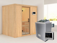 Sauna Systemsauna Bodin, inkl. 4,5 kW Ofen mit externer Steuerung