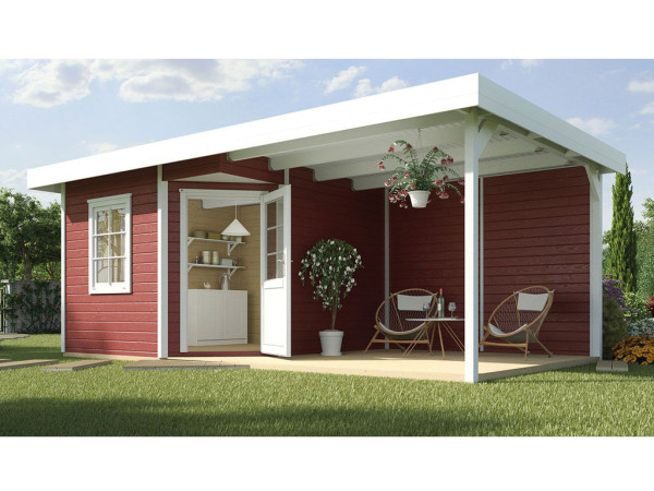 Gartenhaus Designhaus 213 B Gr. 1 28 mm schwedenrot