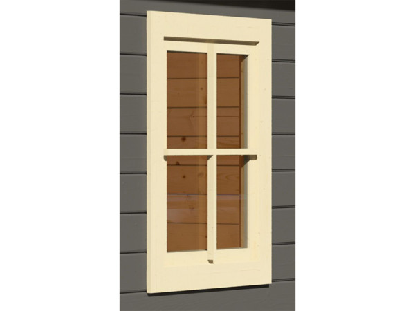 Fenster elfenbeinweiß für 28 mm Gartenhaus oder Pavillon