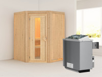 Sauna Systemsauna Larin, inkl. 4,5 kW Ofen mit integrierter Steuerung