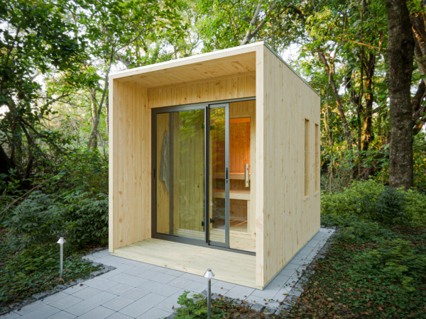 Gartensauna Eudora 1 naturbelassen SPARSET 9kW Ofen und int. Strg