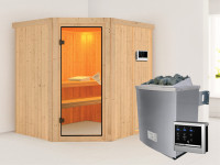 Sauna Systemsauna Siirin, inkl. 4,5 kW Ofen mit externer Steuerung