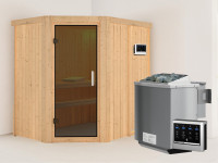 Sauna Systemsauna Carin, inkl. 4,5 kW Bio-Ofen mit externer Steuerung