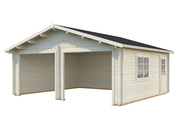 Garage Roger 28,4 m² ohne Tor 44 mm transparent tauchimprägniert