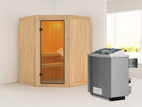 Sauna Systemsauna Larin, inkl. 4,5 kW Ofen mit integrierter Steuerung