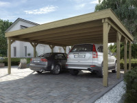 Carport Flachdach Doppelcarport 609 Gr. 1