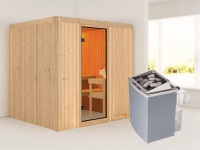 Sauna Systemsauna Sodin, inkl. 4,5 kW Ofen mit integrierter Steuerung